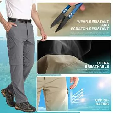 Toomett Convertible Hiking Pants: Quick Dry & Lightweight