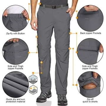 Toomett Convertible Hiking Pants: Quick Dry & Lightweight