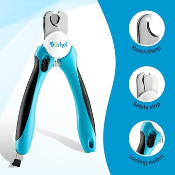 BOSHEL Dog Nail Clippers - Heavy Duty Pet Nail Trimmer