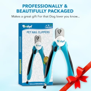 BOSHEL Dog Nail Clippers - Heavy Duty Pet Nail Trimmer
