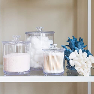 Youngever Clear Plastic Apothecary Jars Set for Stylish Storage
