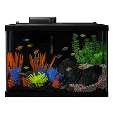 GloFish 20 Gallon Aquarium Kit with LED Lights, Decor Heater and Filter