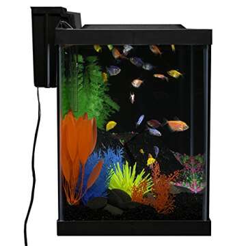 GloFish 20 Gallon Aquarium Kit with LED Lights, Decor Heater and Filter