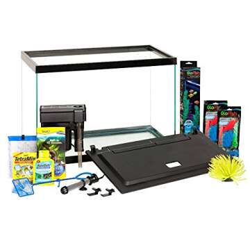 GloFish 20 Gallon Aquarium Kit with LED Lights, Decor Heater and Filter
