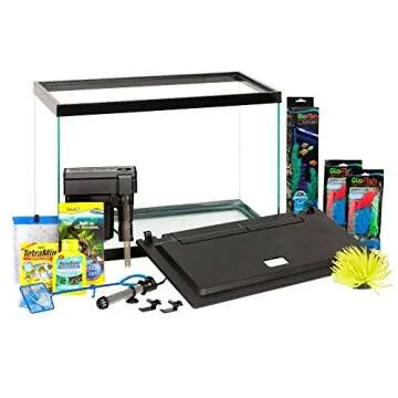 GloFish 20 Gallon Aquarium Kit with LED Lights, Decor Heater and Filter