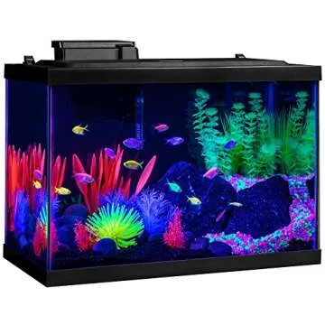 GloFish 20 Gallon Aquarium Kit with LED Lights, Decor Heater and Filter