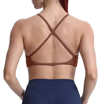 Aoxjox Stylish Backless Padded Sports Bra for Women