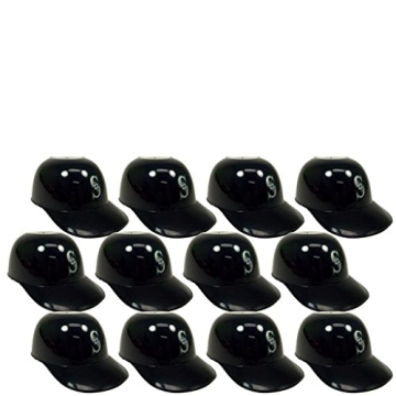MLB Mini Batting Helmet Ice Cream Sundae/Snack Bowls, Mariners - 12 Pack