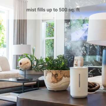 Hey Dewy Wellness Humidifier - for home, office, bathroom spa, or bedroom, with cool utrasonic mist ...
