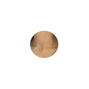 Gold Pearl Necklace for Women, 14K Gold Plated Pearl Necklaces for Women Trendy Simple Pearl Chain B...