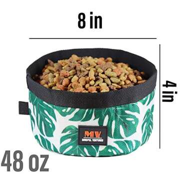 Portable Dog Bowl and Travel Dog Bowls for Dog Hiking Walking Travel & Outdoor Adventure | 2 Pack clippable Dog Travel Bowl | Food & Water | Perfect Dog Accessories for Large Dogs & Small