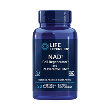 Life Extension NAD+ Cell Regenerator and Resveratrol Elite, NIAGEN nicotinamide riboside, Trans-resv...