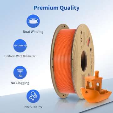 ANYCUBIC PLA 3D Printer Filament 1.75mm RFID Enhanced 1KG Spool in Vibrant Orange
