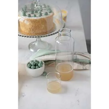 Creative Co-Op Recycled Glass (Set of 2) Decanter, Clear