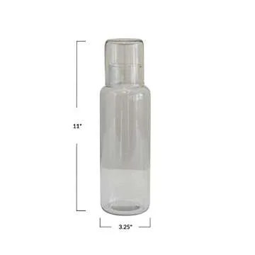 Creative Co-Op Recycled Glass (Set of 2) Decanter, Clear