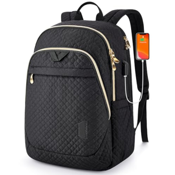 BAGSMART Travel Laptop Backpack Women, 15.6 Inch Anti Theft Laptop Backpack with USB Charging Port, ...