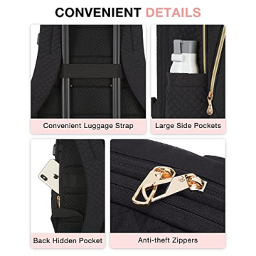 BAGSMART Laptop Backpack with USB Port for Women