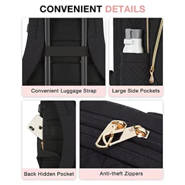 BAGSMART Laptop Backpack with USB Port for Women