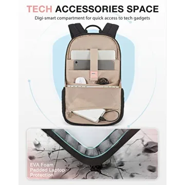 BAGSMART Laptop Backpack with USB Port for Women