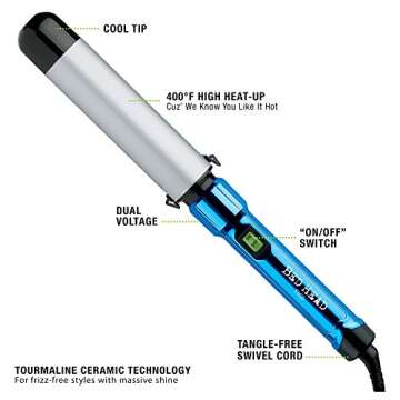 BED HEAD Curlipops Clamp-Free Curling Wand Iron | For BIG Curls and Massive Shine (1-1/2 in)