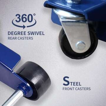 Aain® Heavy duty 3 Ton Floor Jack, Steel Hydraulic Service Jack Quick Rise With Double Pump Quick Lift, Blue HT3300