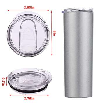 Spill Proof Replacement Lids for 20oz Skinny Tumblers