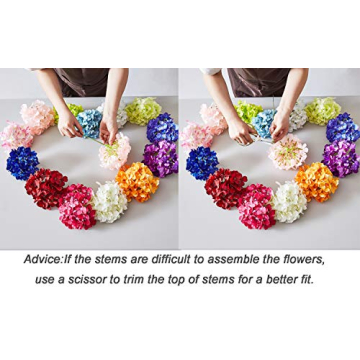 KISLOHUM Hydrangea Silk Flowers for Weddings & Decor