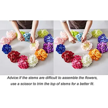 KISLOHUM Hydrangea Silk Flowers for Weddings & Decor