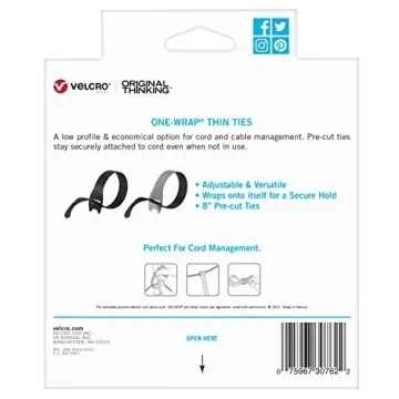 VELCRO Brand 150pk Cable Ties | Reusable & Eco-Friendly