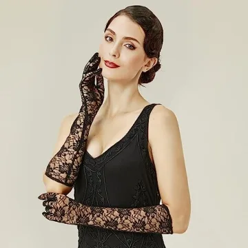 Elegant BABEYOND Lace Gloves for Women – Perfect for Weddings