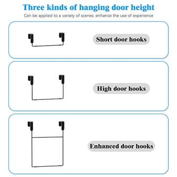 Jautokerdar Over the Cabinet Door Organizer 3 Pack, Wall Mounted Storage Basket with Name Plate for Kitchen, Bathroom