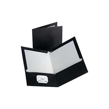 Staples 905473 2-Pocket Laminated Folders for Document Organization