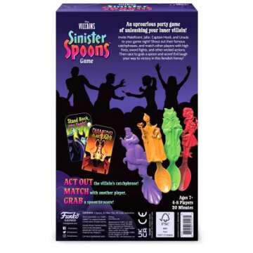 Funko Disney Villains Sinister Spoons Party Game for 4-8 Players Ages 7 and Up