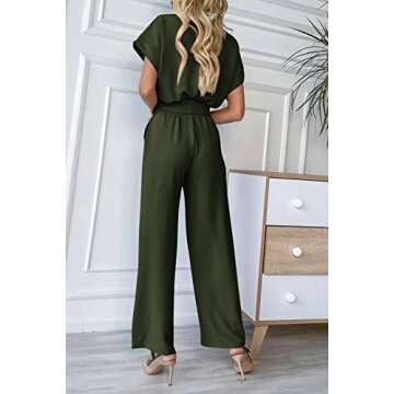 PRETTYGARDEN Women's Chic Summer Jumpsuit in Army Green