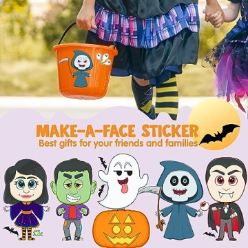 Halloween DIY Craft Stickers for Kids 36 PCS Party Favors