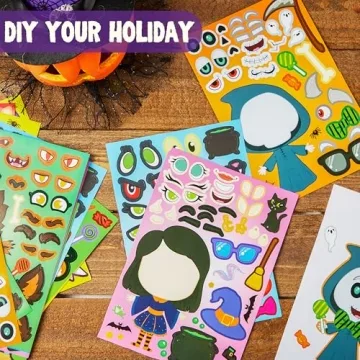 Halloween DIY Craft Stickers for Kids 36 PCS Party Favors