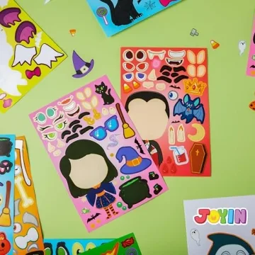 Halloween DIY Craft Stickers for Kids 36 PCS Party Favors
