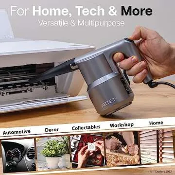 IT Dusters AirTec Ultra Electric Air Duster Blower for PC, Laptop, Console, Electronics and Home Cleaning, Environmental Alternative to Spray air can Duster Keyboard Cleaner (Type 3)