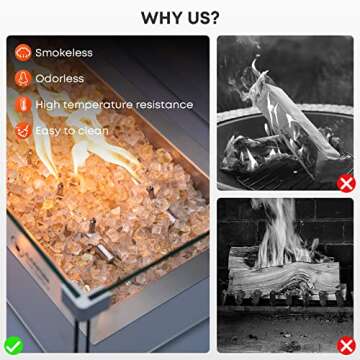 Stanbroil 10-Pound Reflective Tempered Fire Glass