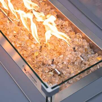 Stanbroil 10-Pound Reflective Tempered Fire Glass