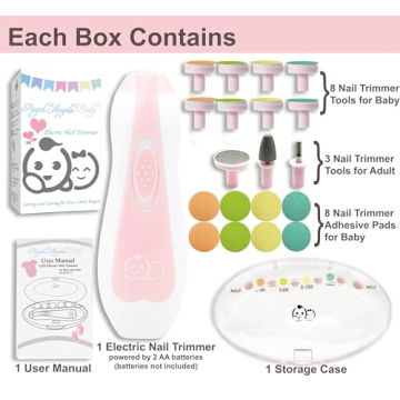 Royal Angels Baby Electric Nail Kit Safe Quiet Efficient Care