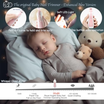 Royal Angels Baby Electric Nail Kit Safe Quiet Efficient Care