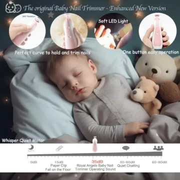 Royal Angels Baby Electric Nail Kit Safe Quiet Efficient Care