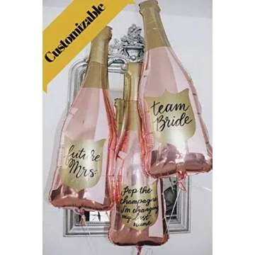 Rose Gold Champagne Bottle Balloon for Special Celebrations
