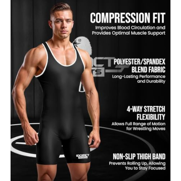 Powerlifting Singlet - High Performance Wrestling Singlet for Men