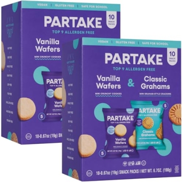 Gluten Free Mini Graham Cracker & Vanilla Wafer Snack Packs | Partake | Vegan & Dairy Free Cookies |...