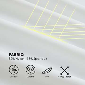 Willit Boys Rash Guard Swim Shirt Baby/Toddler Long Sleeve UPF 50+ Sun Protection SPF Quick Dry Shirt White 12-18 Months