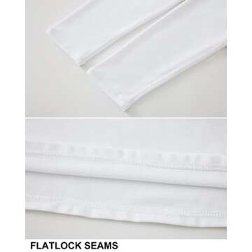 Willit Boys Rash Guard Swim Shirt Baby/Toddler Long Sleeve UPF 50+ Sun Protection SPF Quick Dry Shirt White 12-18 Months