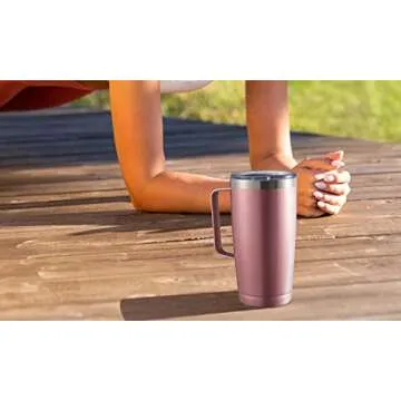 CIVAGO Insulated Travel Coffee Mug with Lid and Straw