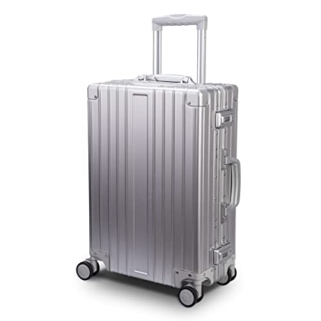 TRAVELKING All Aluminum Carry On Luggage: Zipperless, TSA-Approved Spinner Suitcase